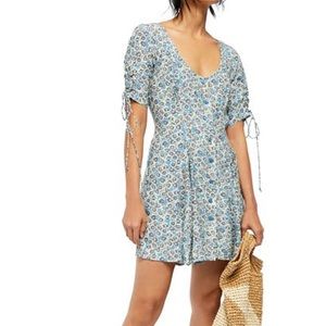Free People laced up mini dress EUC